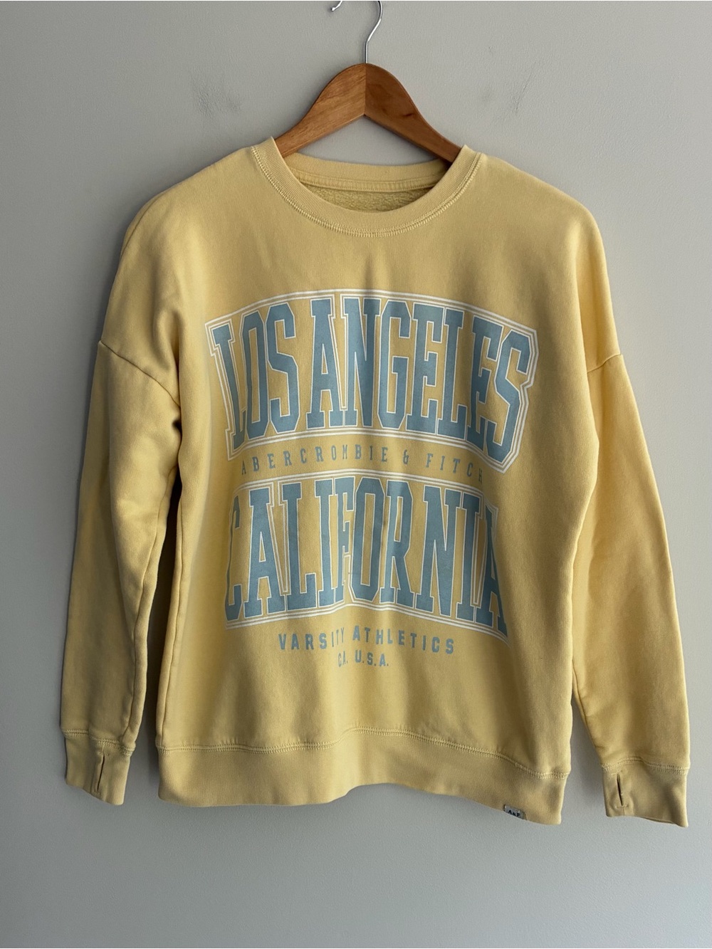 Abercrombie Kids Yellow Los Angeles Graphic Crewneck Sweatshirt 15/16